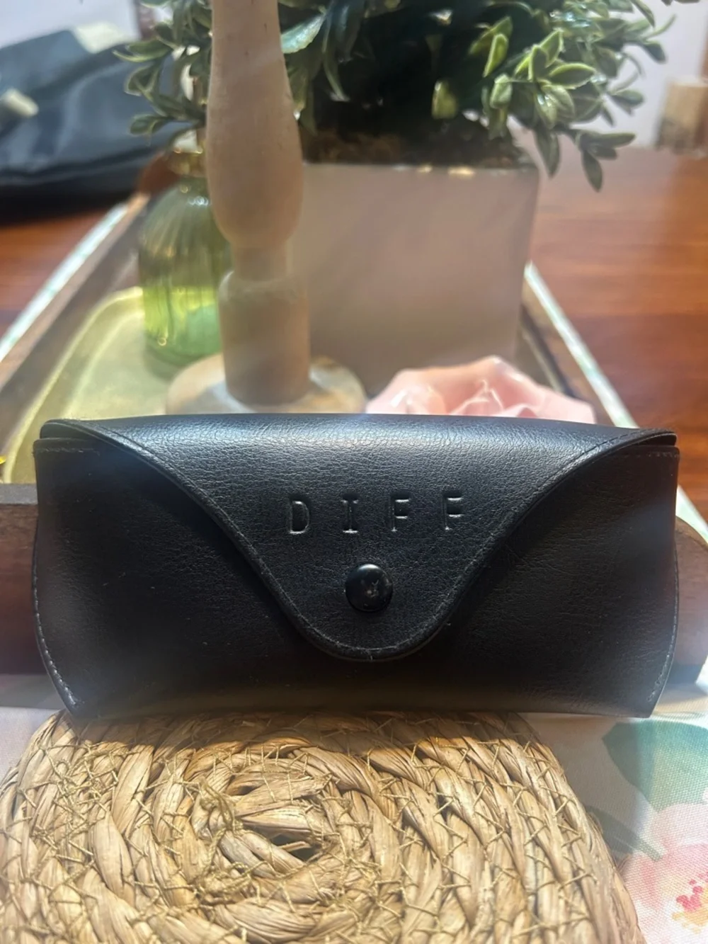 DIFF Lets Make a difference Black Sunglasses Case